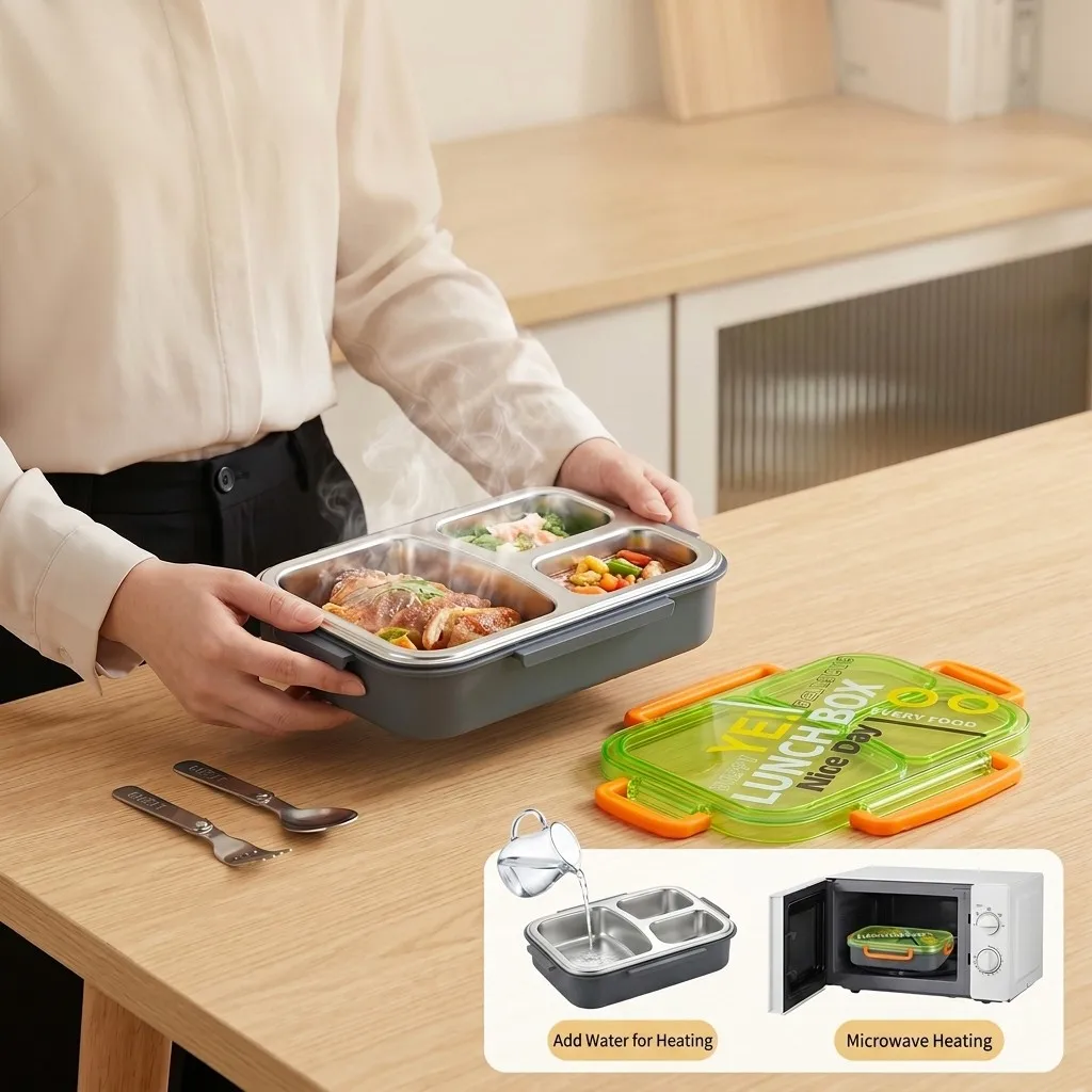 علبة غداء بينتو من الفولاذ الم - مراجعة Meal Prep Or Prep Meal وسعره