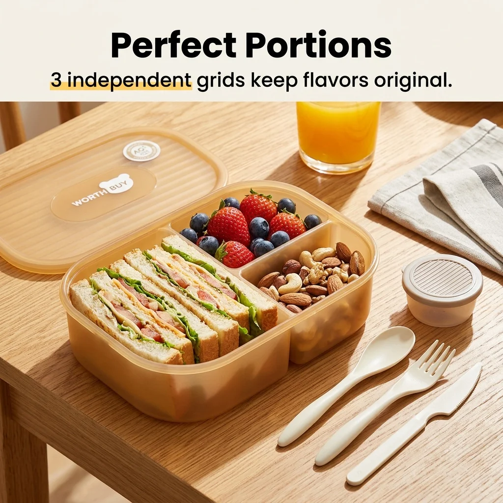 علبة طعام بلاستيكية مقسمة إلى  - مراجعة Meal Prep Or Prep Meal وسعره
