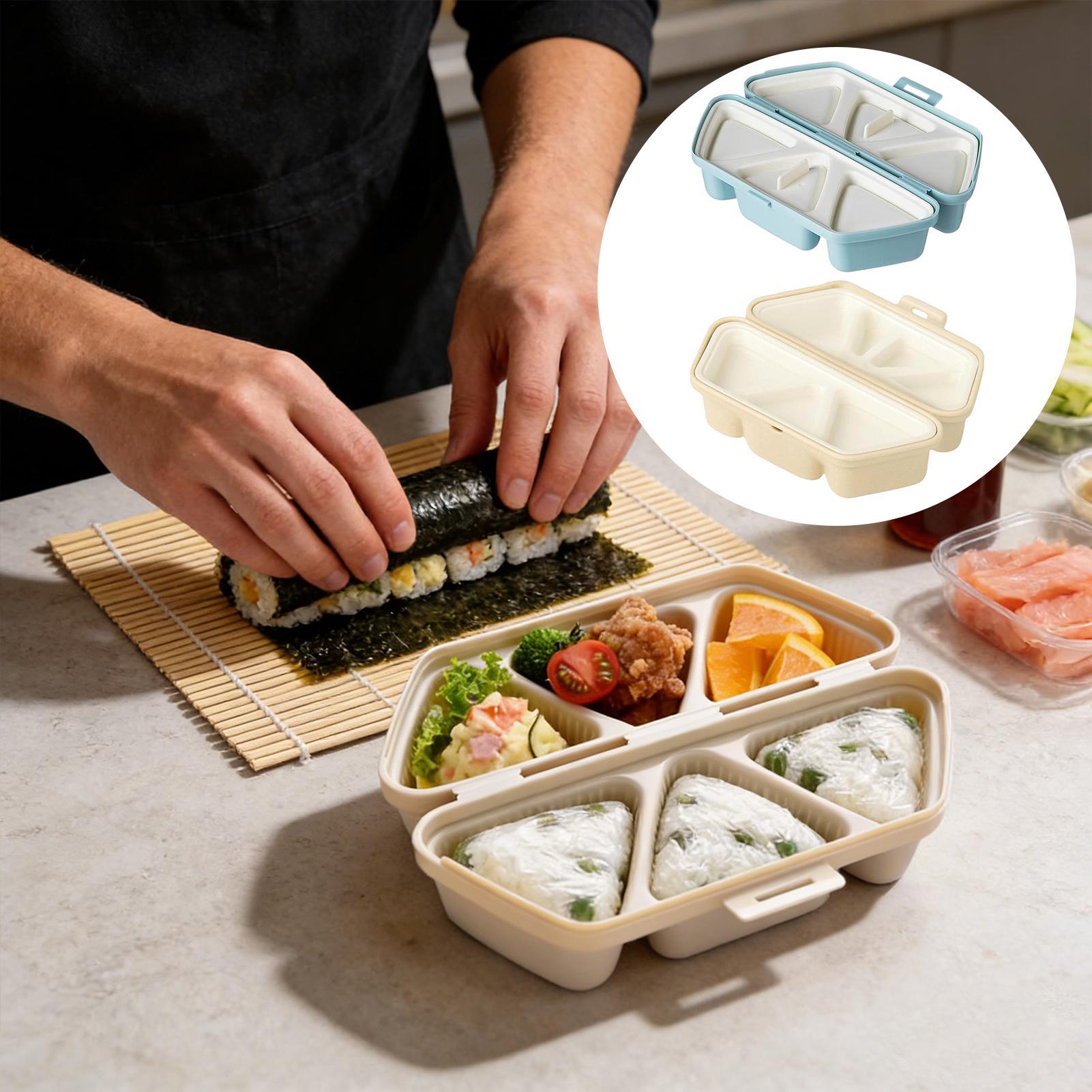 صانع قوالب السوشي 6 تجويف مثلث - مراجعة Meal Prep With Rice وسعره